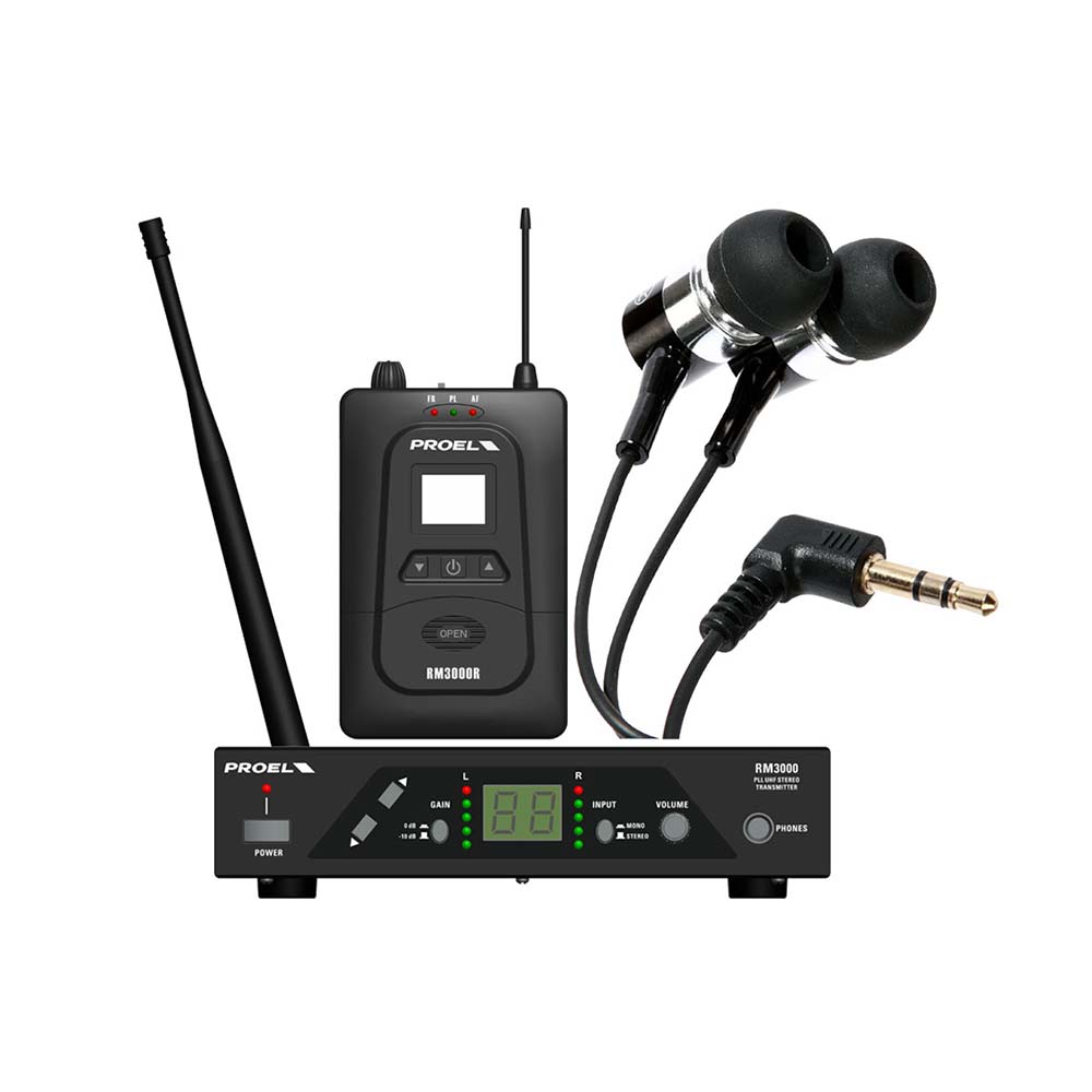Proel Sistema Wireless In-ear Monitor RM3000TR • Bombardino Music -  Strumenti Musicali a Oria - BR